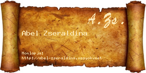 Abel Zseraldina névjegykártya